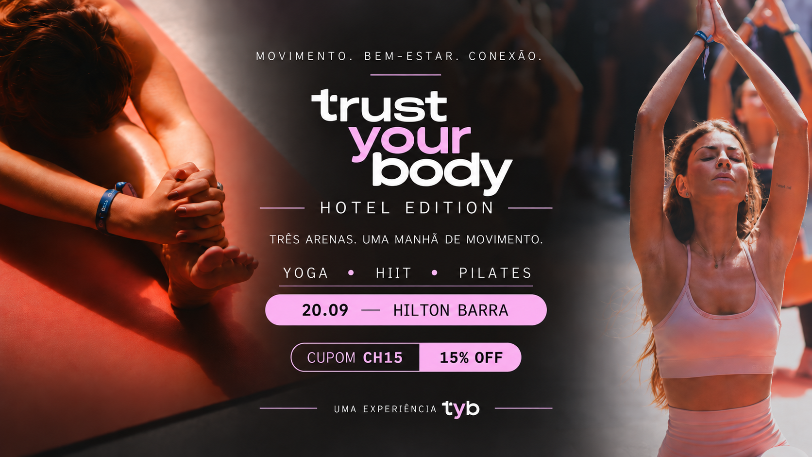 Festival de Wellness criado na Itália, Trust Your Body, chega no Hilton Barra Rio de Janeiro
