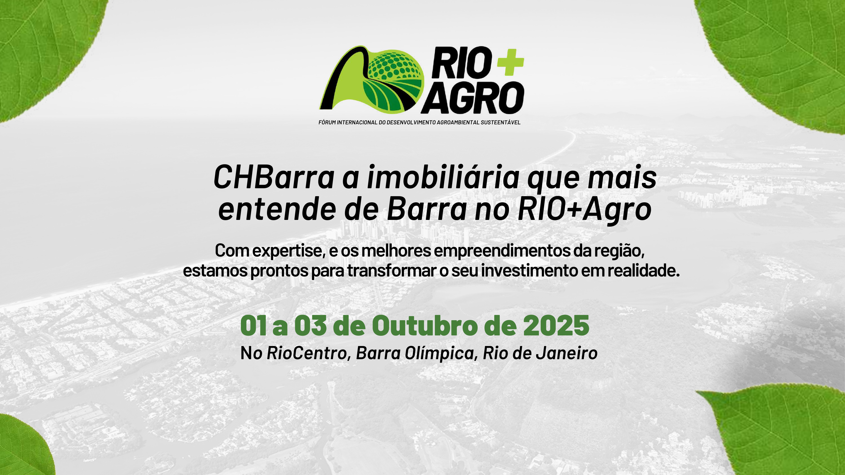 Carvalho Hosken participa do RIO+AGRO 2025 e reforça o compromisso com o desenvolvimento sustentável