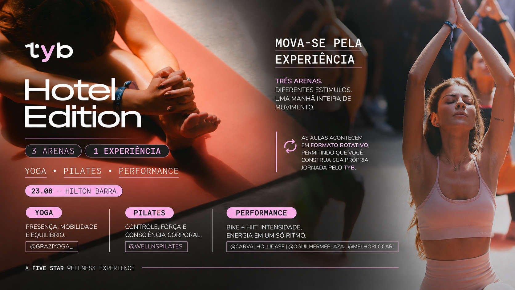 Hotel Hilton Barra, no Centro Metropolitano, vai sediar festival do movimento Trust Your Body