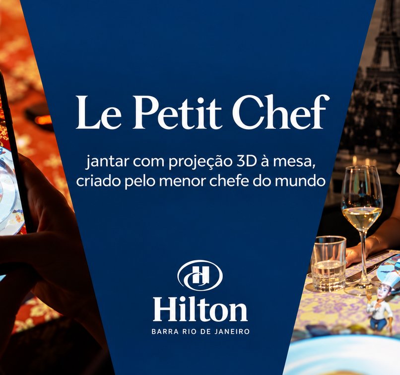 Um chef de seis centímetros encanta adultos e crianças no Hilton Barra