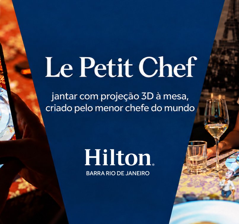 Um chef de seis centímetros encanta adultos e crianças no Hilton Barra